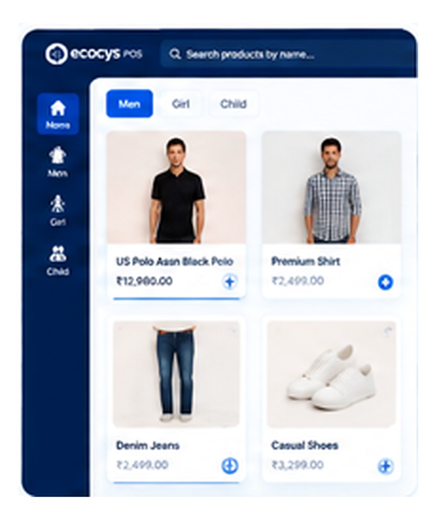 Ecocys POS — add products to the customer cart